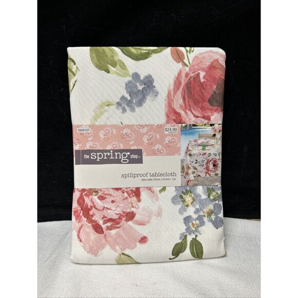 The SPRING Shop SPILLPROOF TABLECLOTH 60" X 84" POLYESTER - Picture 1 of 3